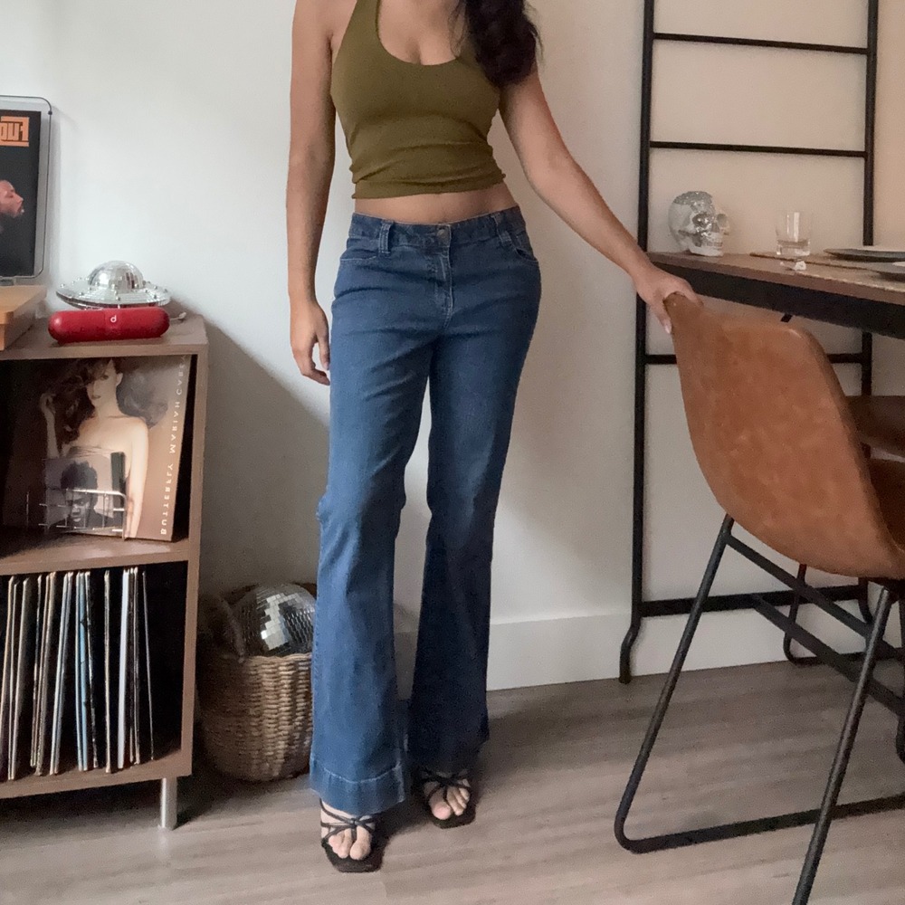 APT 9 Flare Jeans Blue Denim‎ Stretch Bootcut Women Size 12R